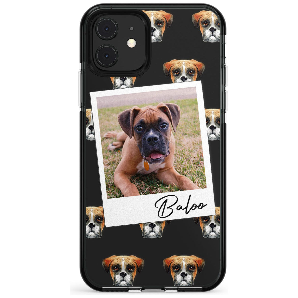 Boxer - Custom Dog Photo Pink Fade Impact Phone Case for iPhone 11 Pro Max