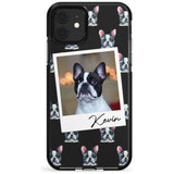 French Bulldog, Black & White - Custom Dog Photo Pink Fade Impact Phone Case for iPhone 11 Pro Max