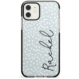 Vertical Cursive & Dots iPhone Case  Black Impact Custom Phone Case - Case Warehouse