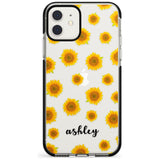 Sunflowers & Cursive iPhone Case  Black Impact Custom Phone Case - Case Warehouse