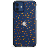 Personalised Autumn Leaves Pattern Black Impact Phone Case for iPhone 11 Pro Max