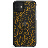 Personalised Bramble Branches Pattern Black Impact Phone Case for iPhone 11 Pro Max