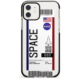 Personalised NASA Boarding Pass (Light) Black Impact Phone Case for iPhone 11 Pro Max