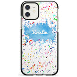 Rainbow Paint Splatter iPhone Case  Black Impact Custom Phone Case - Case Warehouse