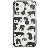 Tiger Silhouettes iPhone Case  Black Impact Custom Phone Case - Case Warehouse