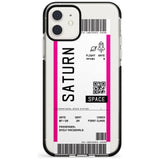 Saturn Custom Space Travel Ticket iPhone Case  Black Impact Custom Phone Case - Case Warehouse