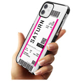 Saturn Custom Space Travel Ticket iPhone Case   Custom Phone Case - Case Warehouse