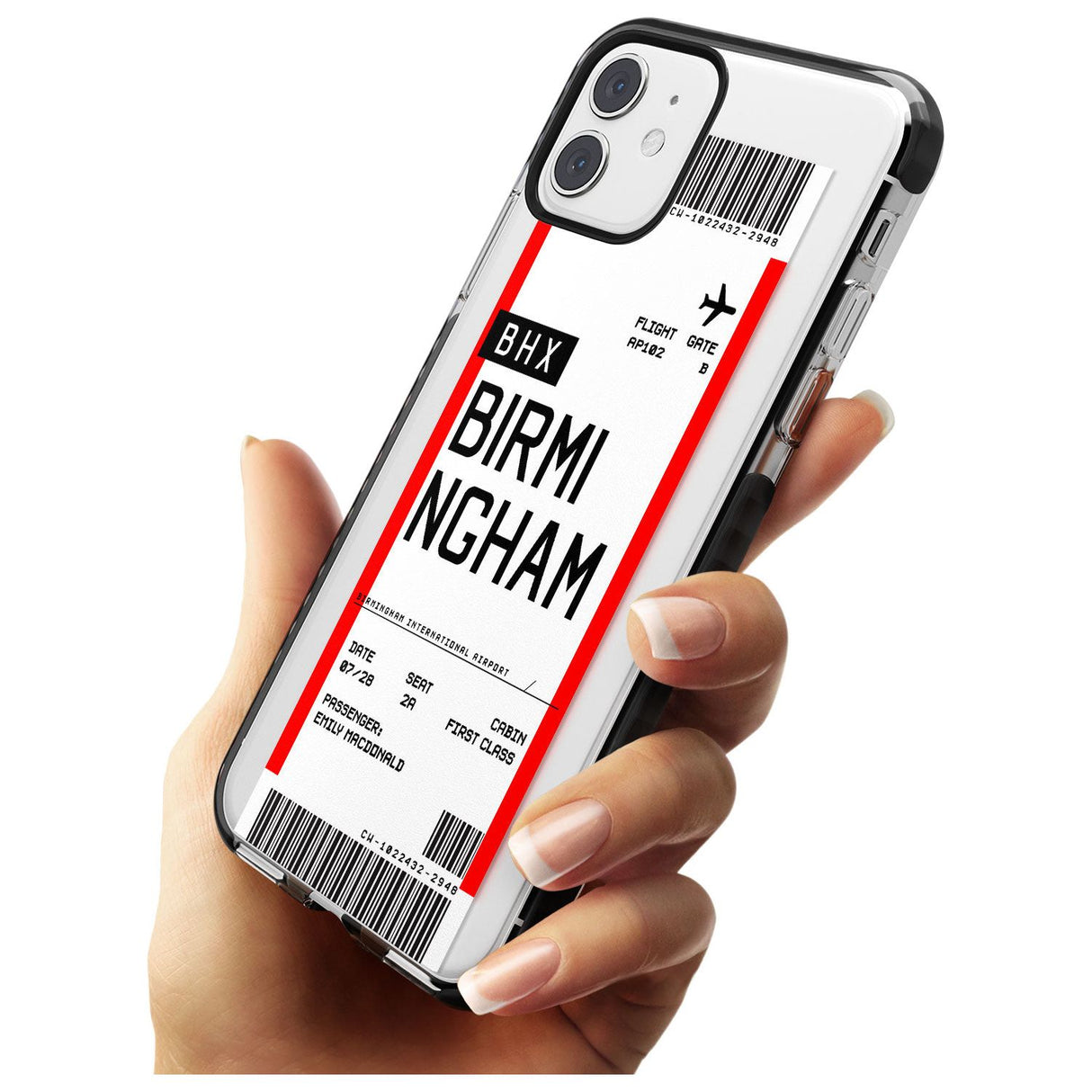 Birmingham Boarding Pass   Custom Phone Case - Case Warehouse