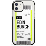 Edinburgh Boarding Pass  Black Impact Custom Phone Case - Case Warehouse