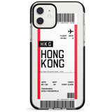 Hong Kong Boarding Pass iPhone Case  Black Impact Custom Phone Case - Case Warehouse