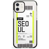 Seoul Boarding Pass iPhone Case  Black Impact Custom Phone Case - Case Warehouse