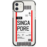 Singapore Boarding Pass iPhone Case  Black Impact Custom Phone Case - Case Warehouse