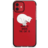 Home Is Where the Cat is Pink Fade Impact Phone Case for iPhone 11 Pro Max