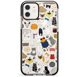 Cartoon Cat Collage - Colour Pink Fade Impact Phone Case for iPhone 11 Pro Max