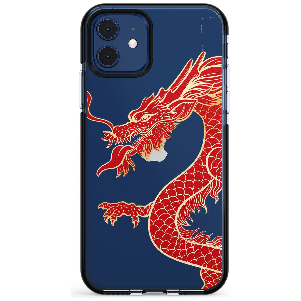 Large Black Dragon Black Impact Phone Case for iPhone 11 Pro Max