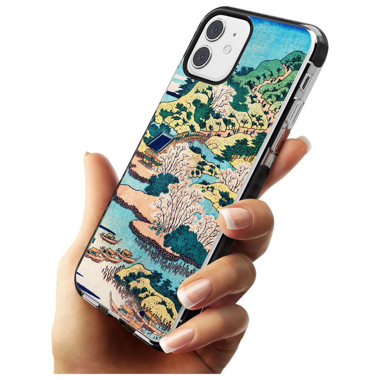 Coastal Community by Katsushika Hokusai  Pink Fade Impact Phone Case for iPhone 11 Pro Max