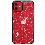 White Constellations on Clear Pink Fade Impact Phone Case for iPhone 11 Pro Max