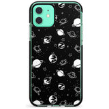 White Planets on Black Pink Fade Impact Phone Case for iPhone 11 Pro Max