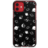 White Planets on Black Pink Fade Impact Phone Case for iPhone 11 Pro Max