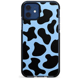 Blue and Black Cow Print Black Impact Phone Case for iPhone 11 Pro Max