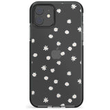 White Stars on Clear Impact Phone Case for iPhone 11, iphone 12