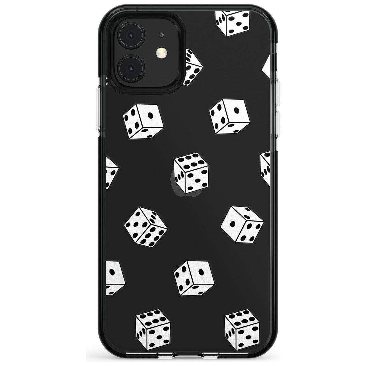 Clear Dice Pattern Black Impact Phone Case for iPhone 11 Pro Max