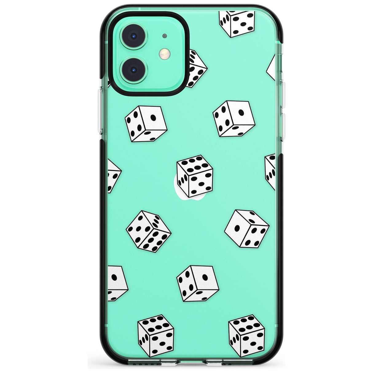 Clear Dice Pattern Black Impact Phone Case for iPhone 11 Pro Max