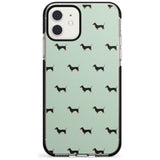 Dachshund Dog Pattern Black Impact Phone Case for iPhone 11