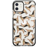 German Shepherd Watercolour Dog Pattern Black Impact Phone Case for iPhone 11