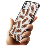 Cockapoo (Brown) Watercolour Dog Pattern Black Impact Phone Case for iPhone 11