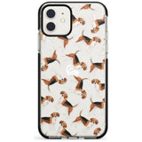 Beagle Watercolour Dog Pattern Black Impact Phone Case for iPhone 11