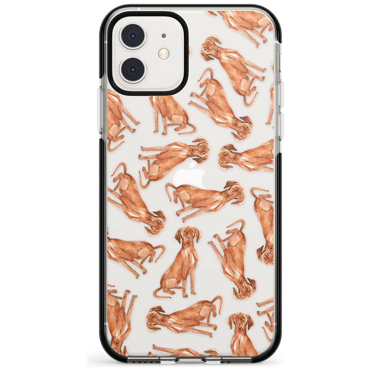 Hungarian Vizsla Watercolour Dog Pattern Black Impact Phone Case for iPhone 11