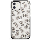 Miniature Schnauzer Watercolour Dog Pattern Black Impact Phone Case for iPhone 11