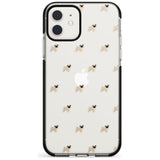 Pug Dog Pattern Clear Black Impact Phone Case for iPhone 11