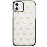 Tan Labrador Dog Pattern Clear Black Impact Phone Case for iPhone 11