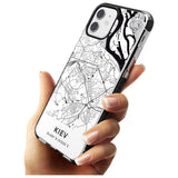 Map of Kiev, Ukraine Black Impact Phone Case for iPhone 11