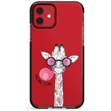 Think Pink Giraffe Black Impact Phone Case for iPhone 11 Pro Max