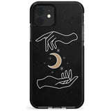 Hands Surrounding Moon Pink Fade Impact Phone Case for iPhone 11 Pro Max