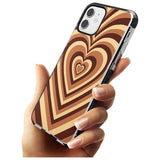 Latte Heart Illusion Black Impact Phone Case for iPhone 11 Pro Max