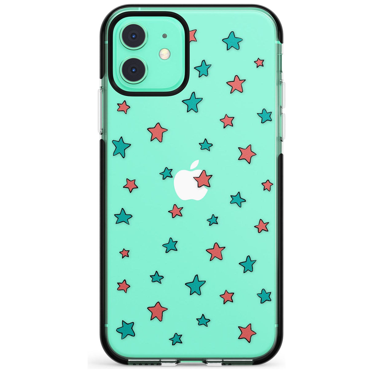 Heartstopper Stars Pattern Black Impact Phone Case for iPhone 11 Pro Max