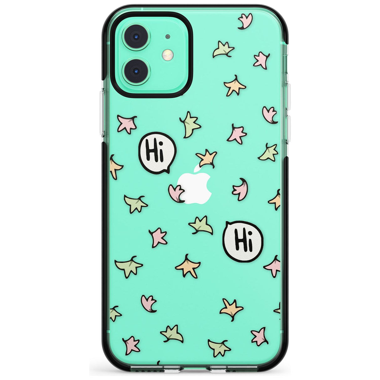 Heartstopper Leaves Pattern Black Impact Phone Case for iPhone 11 Pro Max