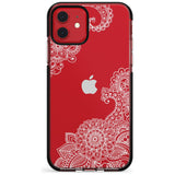 White Henna Botanicals Black Impact Phone Case for iPhone 11 Pro Max