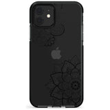 Black Henna Florals Black Impact Phone Case for iPhone 11 Pro Max