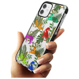 Colourful Tiger Jungle Cat Pattern Black Impact Phone Case for iPhone 11