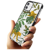 Two Jaguars & Foliage Jungle Cat Pattern Black Impact Phone Case for iPhone 11