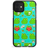 Frog Booty Kawaii Pattern Black Impact Phone Case for iPhone 11 Pro Max