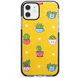 Plant Faces Kawaii Pattern Black Impact Phone Case for iPhone 11 Pro Max