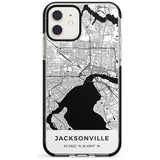 Map of Jacksonville, Florida Black Impact Phone Case for iPhone 11