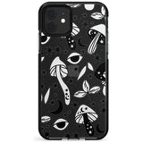 Psychedelic Mushrooms Pattern Black Impact Phone Case for iPhone 11 Pro Max