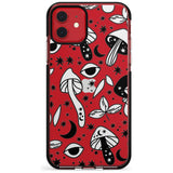 Psychedelic Mushrooms Pattern Black Impact Phone Case for iPhone 11 Pro Max